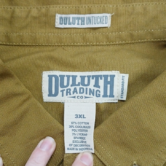 NWT DULUTH Canvas Coolmax FIRE HOSE RELAXED FIT long sleeve BROWN 3XL - Picture 5 of 10